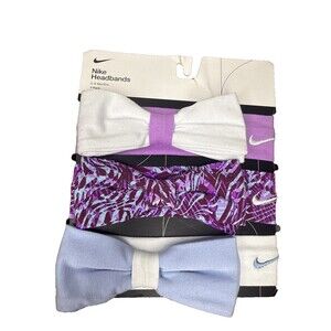 Nike Baby Girls Stretch Headbands Pack of 3 NWT 0-6 Months Bow Hairband Multicol